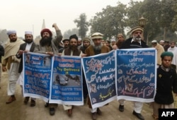 Акция в поддержку обвиняемых в терактах во Франции. Пакистан, 8 января