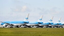 Prizemljena flota holandske kompanije KLM