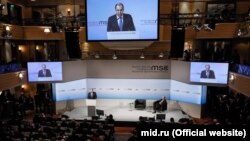 Министр иностранных дел России Сергей Лавров на конференции по безопасности в Мюнхене, 18 февраля 2017 года