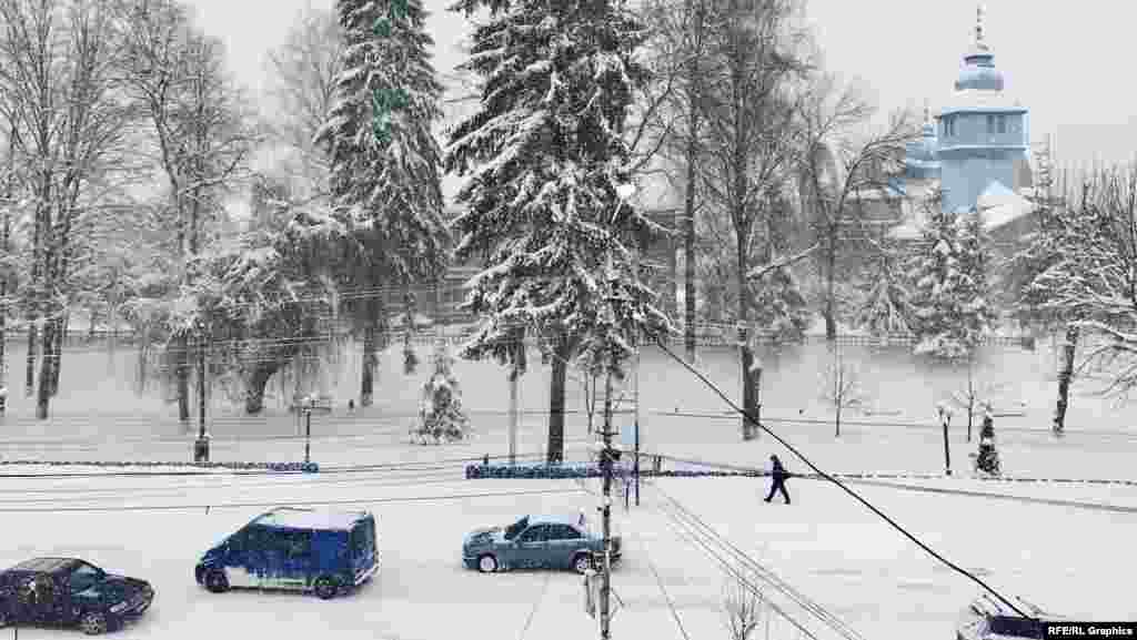 Центр селища Дубове на Закарпатті. Фото Траяна Мустяце