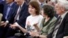 Анна Луганская со своими бабушкой и дедушкой на церемонии вручения государственных премий в Кремле, 12 июня 2019 года