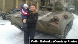 Вадим Бабенко в Дебальцеве до того, как украинские войска оставили город
