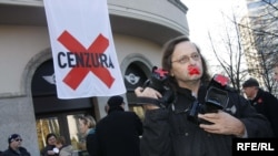 Sa jednog od protesta novinara u Hrvatskoj protiv cenzure, fotografija iz arhive: zoomzg.