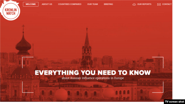 Фрагмент главной страницы сайта Kremlin Watch