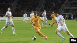Натпреварот Македонија-Србија на Арената Филип Втори во Скопје на 17 октомври 2012 година.