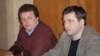 Андрэй Аляксандраў (зьлева) побач са старшынём БАЖ Андрэем Бастунцом. Архіўнае фота.