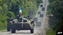 Украинские войска на севере Донецкой области, 3 июля 2014 года. 