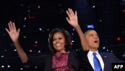 Preșidentele Barack Obama și Prima Doamnă Michelle, Chicago 7 noiembrie 2012