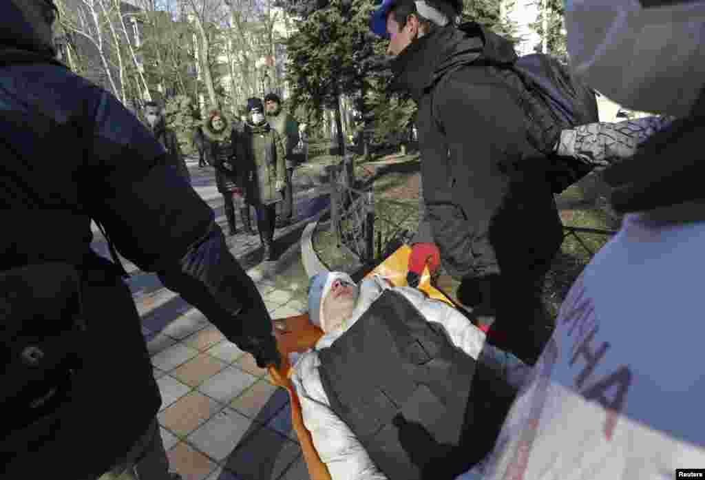 Столкновения в центре Киева, 18 февраля