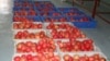 میوه تازه حاصلات افغانستان که برای صادر کردن به خارج بسته بندی شده است