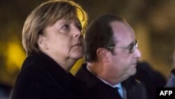 Angela Merkel və Francois Hollande 