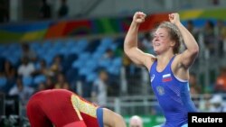 Olympic Rio Kyrgyzstan Aisuluu Tynybekova 1/2 Freestyle Wrestling