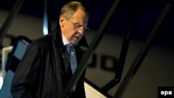 Russian Foreign Minister Sergei Lavrov arrives for talks over Iran's nuclear program in Geneva in 2013.