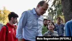 Зураб Джапаридзе на акции в Тбилиси