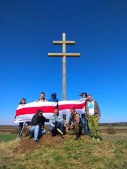 Крест в память о повстанцах 1863 года. Лидский район Гродненской области Беларуси