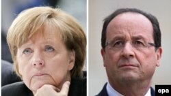  Angela Merkel və Francois Hollande 