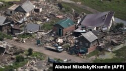 Город Тулун в Иркутской области после наводнения, 19 июля 2019
