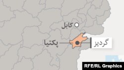 ولایت پکتیا در نقشه افغانستان