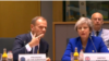 Președintele Consiliului European, Donald Tusk și premierul Theresa May la Bruxelles, 25 noiembrie 2018