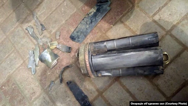 Обломки боеприпаса «Краснополь», которые нашли в Украине