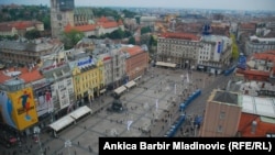 Zagreb, pogled na Trg bana Jelačića