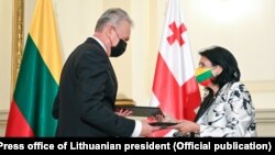 Гитанас Науседа и Саломе Зурабишвили