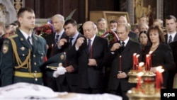 Президент Владимир Путин на похоронах Бориса Ельцина