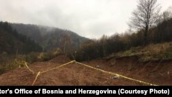 Mjesto ekshumacije u Trnovu 