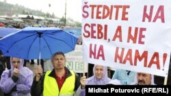 Jedan od protesta radnika u BiH