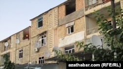 A residential building in Abadan, Turkmenistan. A 26-year-old mother has recently faced government pressure after talking to Radio Azatlyk about her poorly-built government housing.