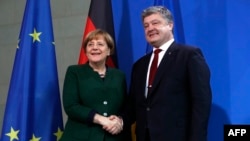 Ангела Меркель и Петр Порошенко. Берлин, январь 2017 года.