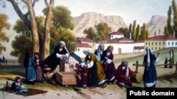XVIII гасыр кырымтатарлар тормышын сурәтләгән рәсем. Larichesse виртуаль музей җыелмасыннан
