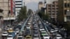 A general view of traffic, following the outbreak of the coronavirus disease (COVID-19), after shopping malls and bazaars reopened in Tehran, April 20, 2020