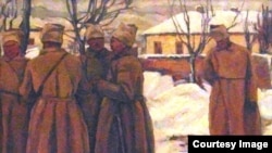 Camil Ressu, „Soldați în 1918” (Sursa: Expoziția Marele Război, 1914-1918, Muzeul Național de Istoie a României) 