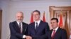 Premijer Albanije Edi Rama, predsednik Srbije Aleksandar Vučić i premijer Severne Makedonije Zoran Zaev, Novi Sad, 10. oktobar 2019. 