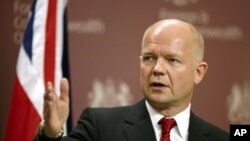 British Foreign Secretary William Hague