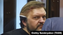 Former Kirov Governor Nikita Belykh attends a court hearing in Moscow in 2018.