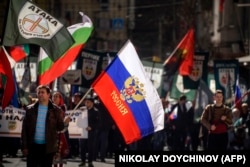 Сторонники России и любители политики Кремля часто проводят массовые акции в Болгарии. Они составлчяют ядро электората Румена Радева