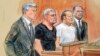 Лев Парнас и Игорь Фруман (второй и третий слева) в американском суде, 10 октября 2019 года