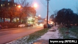 Мокрый снег в Симферополе