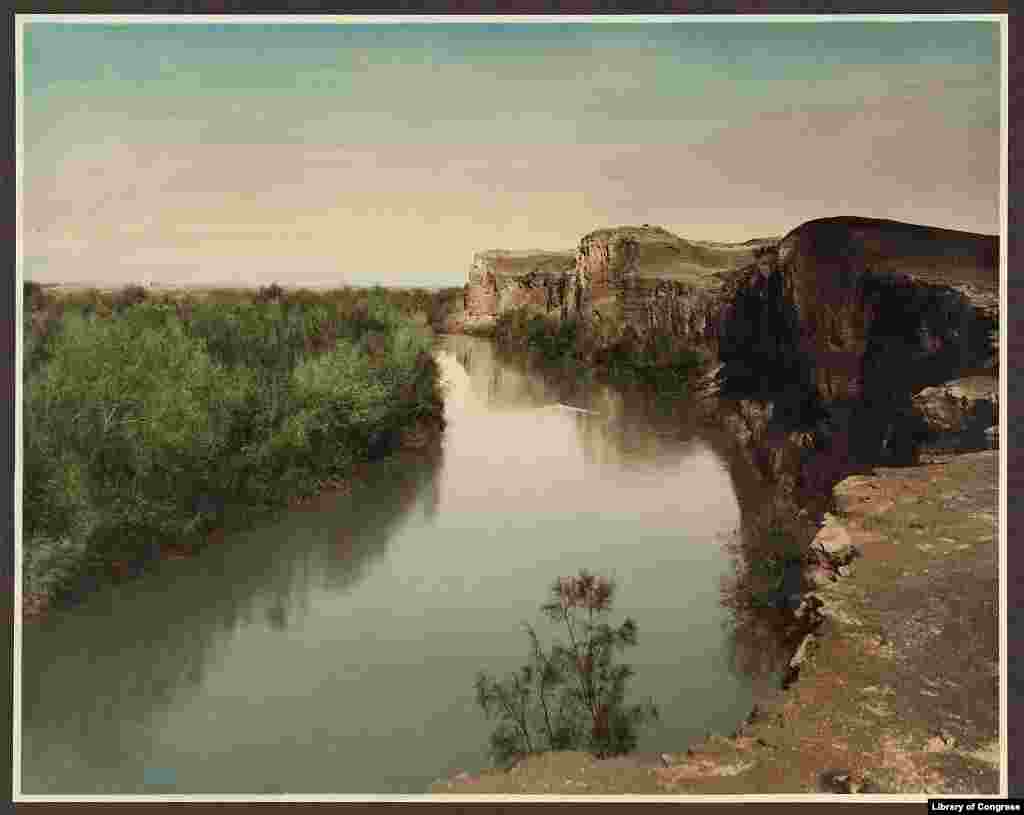 The river Jordan, which now forms the border between the West Bank and Jordan