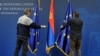 Zastave Evropske unije i Srbije, ilustrativna fotografija