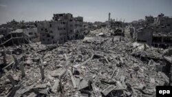 Разрушения в Газе в июле 2014 года