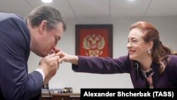 Леонид Слуцкий и глава МИД Эквадора Мария Фернанда Эспиноса 