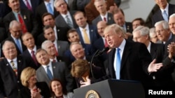 Predsednik SAD Donald Tramp i republikanci u Kongresu, 2017. godine