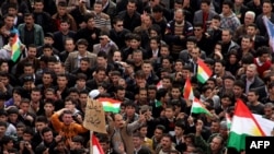 Thousands of Kurdish antigovernment protesters in the town of Sulaimaniyah earlier this month