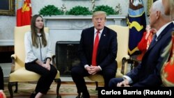 Presidenti amerikan, Donald Trump me gruan e liderit opozitar të Venezuelës, Fabiana Rosales.