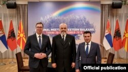 Премиерот на Северна Македонија Зоран Заев на Состанокот за унапредување на соработката на земјите од Западен Балкан.