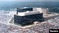 The National Security Agency headquarters building in Fort Meade, Maryland