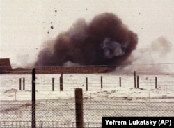 Знищення підривом ракетної шахти поблизу Первомайська Миколаївської області. Січень 1996 року